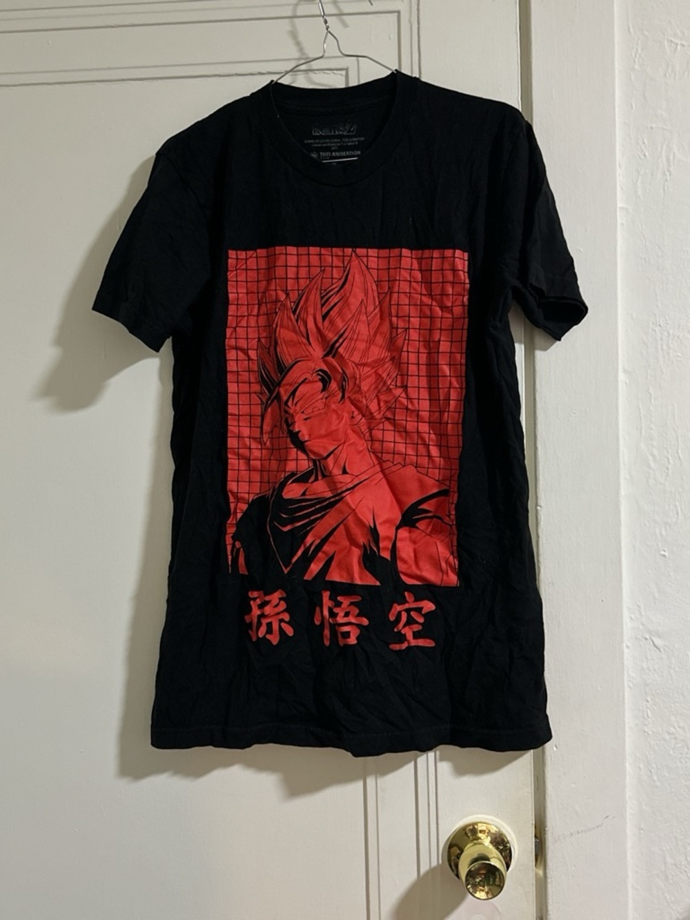 Black & Red Graphic Dragon Warrior Tee - Unbranded